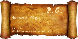Marozsi Olga névjegykártya